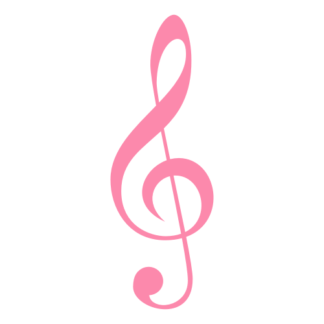Treble Clef Decal (Pink)